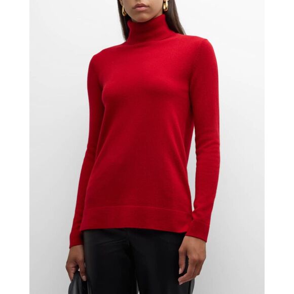 Neiman Marcus 100% Cashmere Turtleneck Sweater • Red • Size M • Luxe Cozy - Picture 3 of 11